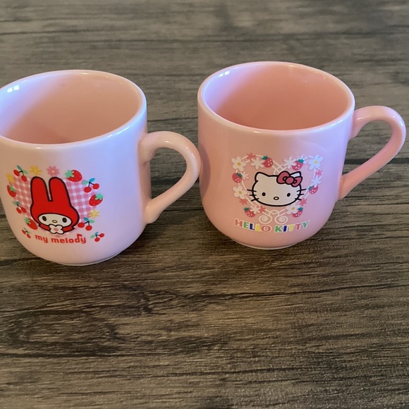 1999 Vintage Sanrio Hello Kitty 5 Piece Mini Cup Mug Set. smiles 76, 99 original - Picture 2 of 6